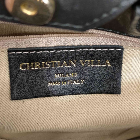 クリスチャンヴィラ CHRISTIAN VILLA イタリア製 2WAY レザーショルダーハンドバッグ レディース