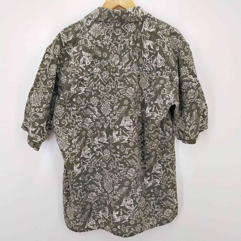 ビルブラス BILL BLASS ウッドボタン総柄アロハシャツ ボックスシルエット メンズ JPN:XL