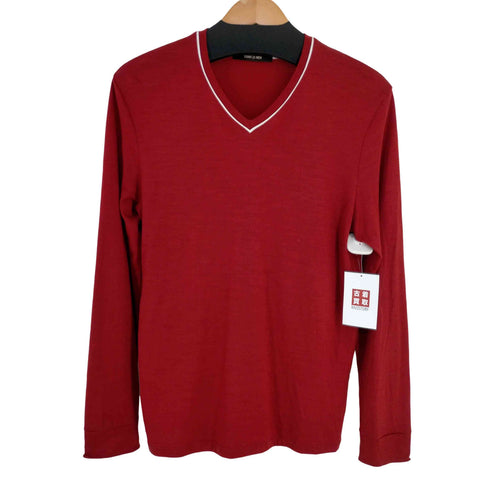 コムサメン COMME CA MEN ウォッシャブルウール天竺 Vネックカットソー メンズ JPN:M
