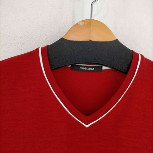 コムサメン COMME CA MEN ウォッシャブルウール天竺 Vネックカットソー メンズ JPN:M