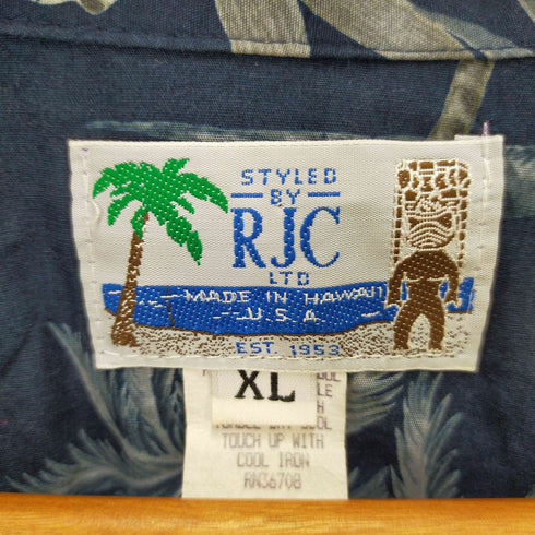 ロバートジェイクランシー RJC USA製 開襟総柄アロハシャツ メンズ JPN:XL