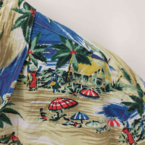 ジェイクルー J.CREW 90s 総柄デザインアロハシャツ ボックスシルエット メンズ JPN:XL