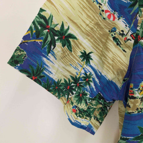 ジェイクルー J.CREW 90s 総柄デザインアロハシャツ ボックスシルエット メンズ JPN:XL