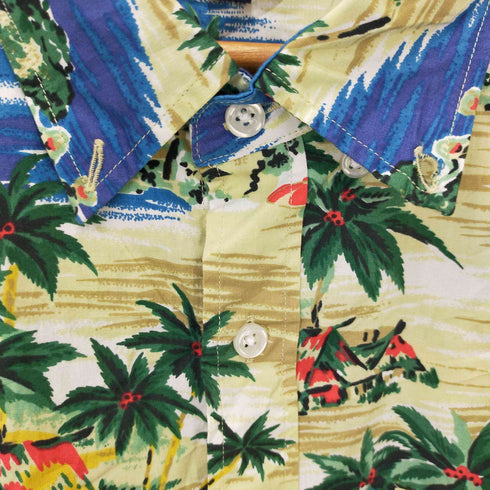 ジェイクルー J.CREW 90s 総柄デザインアロハシャツ ボックスシルエット メンズ JPN:XL