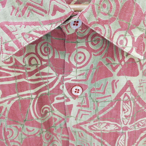 トリリチャード TORI RICHARD シルク混総柄デザインシャツ ボックスシルエット メンズ JPN:XL