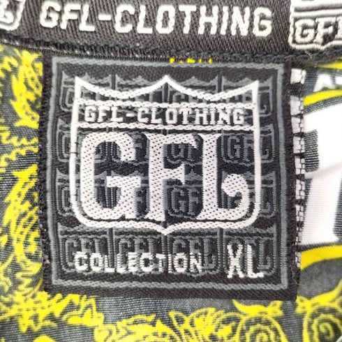 GFL-CLOTHING ロゴ 総柄 オープンカラー L/S シャツ メンズ JPN:XL