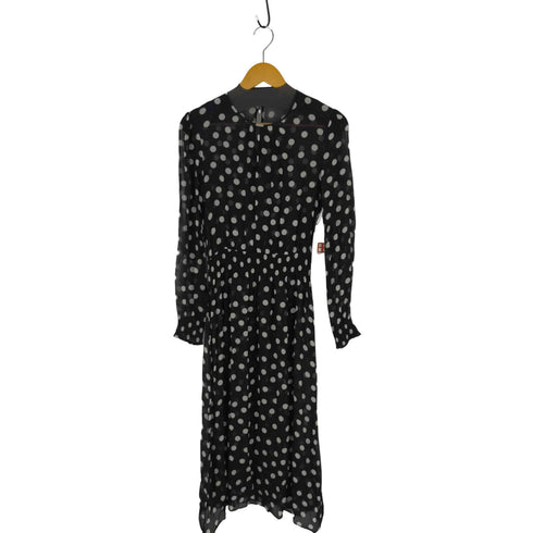 ザラ ZARA ドット柄L/Sシースルーワンピース 透け シアー レディース JPN:M