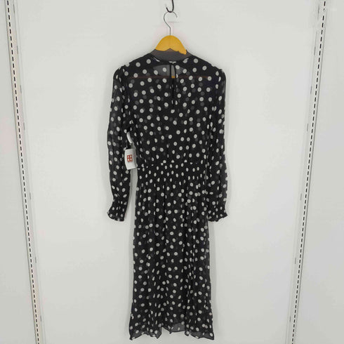 ザラ ZARA ドット柄L/Sシースルーワンピース 透け シアー レディース JPN:M