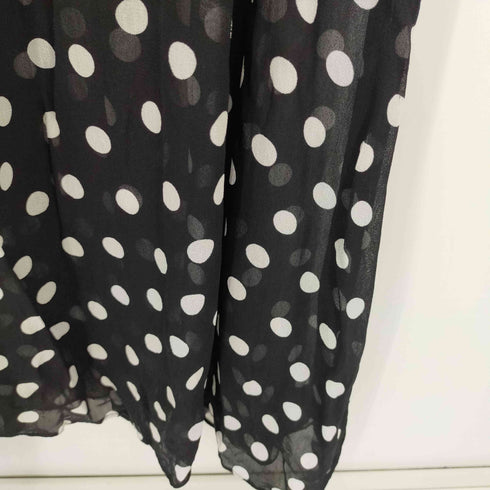 ザラ ZARA ドット柄L/Sシースルーワンピース 透け シアー レディース JPN:M