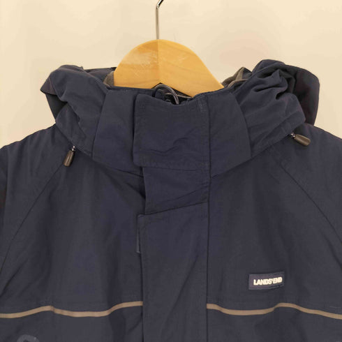 ランズエンド LANDS END 比翼 裏地フリース ダブルジップ 中綿 マウンテン パーカー メンズ import:S
