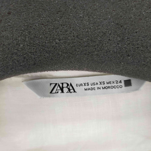 ザラ ZARA 両胸ポケット クロップドオープンカラーシャツ レディース JPN:XS
