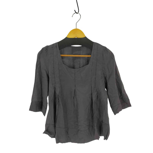 トゥモローランドコレクション TOMORROWLAND collection シルク混 シースルーS/Sブラウス レディース JPN:38