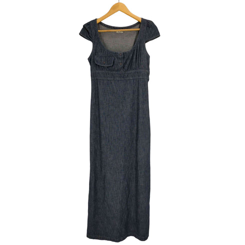 ミュウミュウ miu miu 01aw ARCHIVE DENIM CHAMBRE Milkmaid Maxi Dress レディース 38