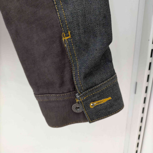 101J型 スウェット切り替えリジットデニムジャケット 月桂樹ボタン メンズ