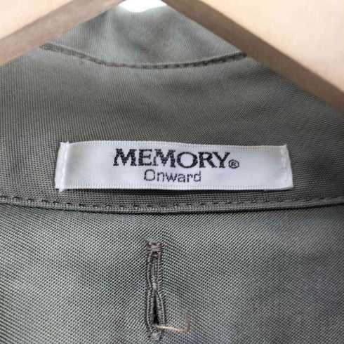 メモリー MEMORY ダブルレイヤー 胡桃ボタン 玉虫 ステンカラー コート レディース