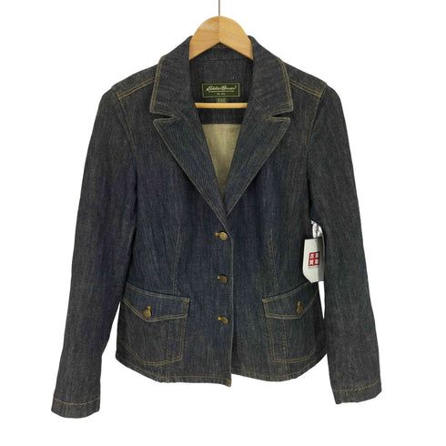 エディーバウアー Eddie Bauer 緑タグ 3B デニム テーラード ジャケット レディース US:6