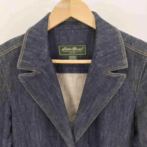エディーバウアー Eddie Bauer 緑タグ 3B デニム テーラード ジャケット レディース US:6