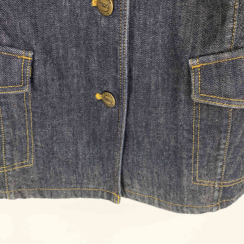 エディーバウアー Eddie Bauer 緑タグ 3B デニム テーラード ジャケット レディース US:6