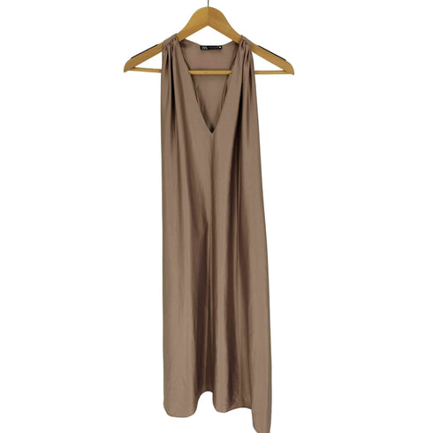ザラ ZARA サテン ドレス ワンピース レディース import:S