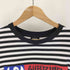 ディーゼル DIESEL SUPRIOR ロゴワッペン ダメージ加工 ボーダー柄 コットン S/S Tシャツ メンズ JPN:M