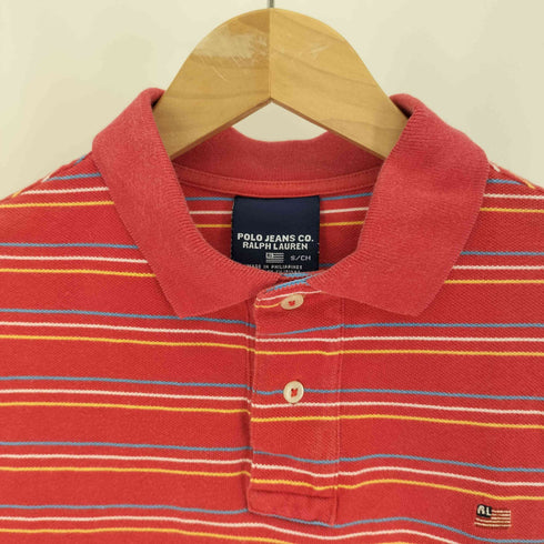 ポロジーンズカンパニーラルフローレン POLO JEANS COMPANY RALPH LAUREN ロゴ刺繍 ボーダー S/S ポロシャツ メンズ import:S