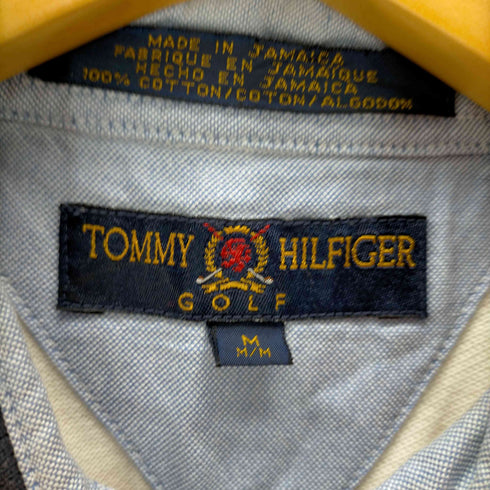 トミーヒルフィガー TOMMY HILFIGER ロゴ刺しゅうマルチカラーポロシャツ メンズ JPN:M