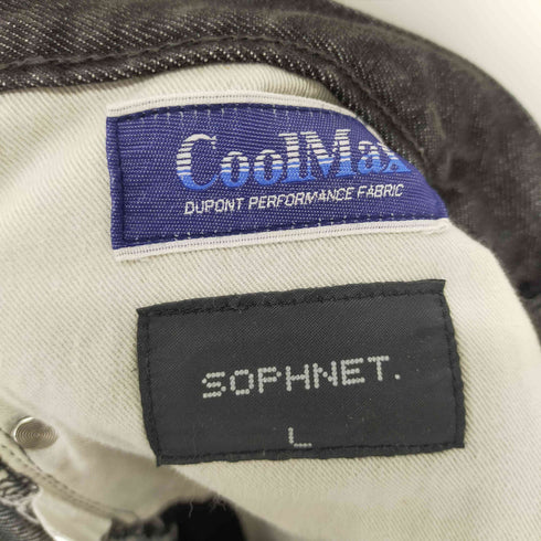 ソフネット SOPHNET. coolmaxブラックデニムパンツ ボタンフライ メンズ JPN:L