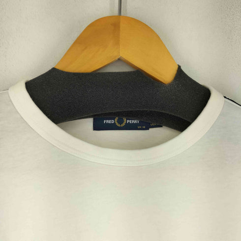 フレッドペリー FRED PERRY ロゴライン S/S クロップドTシャツ レディース US 6