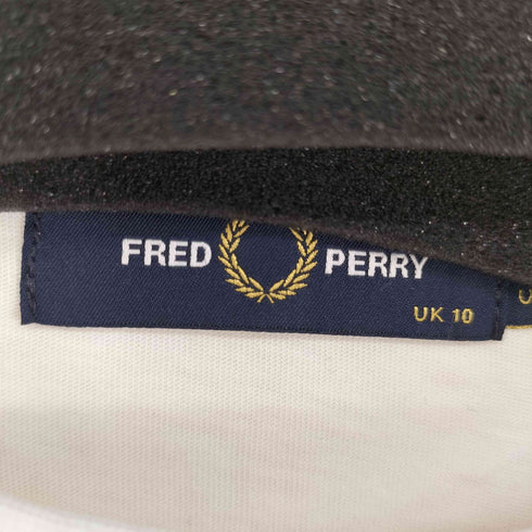 フレッドペリー FRED PERRY ロゴライン S/S クロップドTシャツ レディース US 6