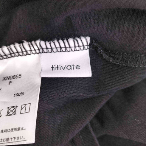 ティティベイト titivate バックフレア チュニック カットソー レディース FREE