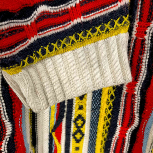 クージー COOGI オーストラリア製 マルチカラー3D クルーネックニット メンズ JPN:XL
