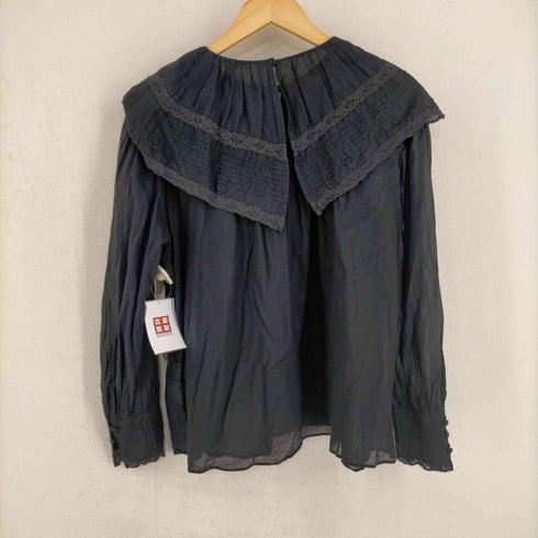 ドットアンドストライプスチャイルドウーマン Dot&Stripes CHILD WOMAN 80ボイルレースピンタック ケープカラーブラウス レディース FREE