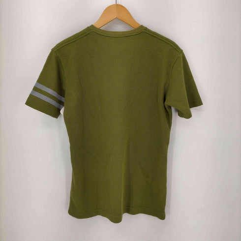 ヘリーハンセン HELLY HANSEN アンカー刺繍 ヘンリーネック サーマル S/S Tシャツ 袖ライン メンズ import:L