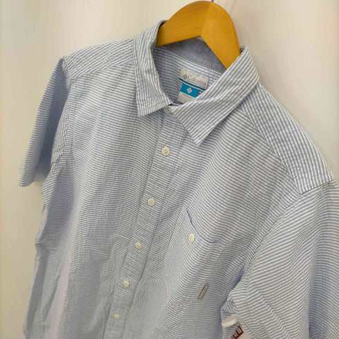 コロンビア Columbia シアサッカーボーダーS/Sシャツ メンズ import:L