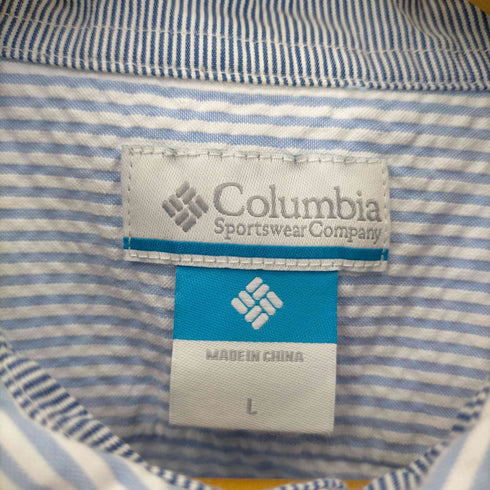コロンビア Columbia シアサッカーボーダーS/Sシャツ メンズ import:L