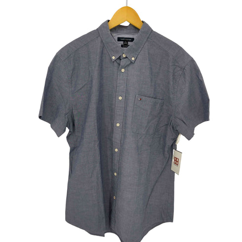 トミーヒルフィガー TOMMY HILFIGER CUSTUM FIT S/S レギュラーカラーシャツ メンズ import:XL