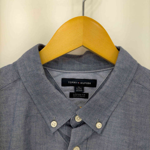 トミーヒルフィガー TOMMY HILFIGER CUSTUM FIT S/S レギュラーカラーシャツ メンズ import:XL
