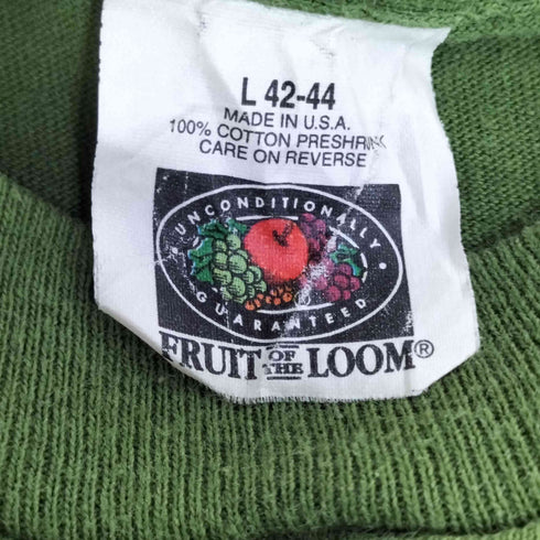 フルーツオブザルーム FRUIT OF THE LOOM MADE IN USA ポケットTシャツ 袖裾シングル メンズ JPN:L
