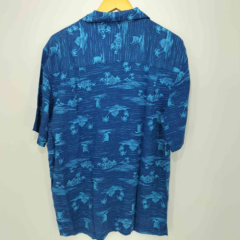 ジョージズ GEORGE 総柄 オープンカラーアロハシャツ メンズ import:M