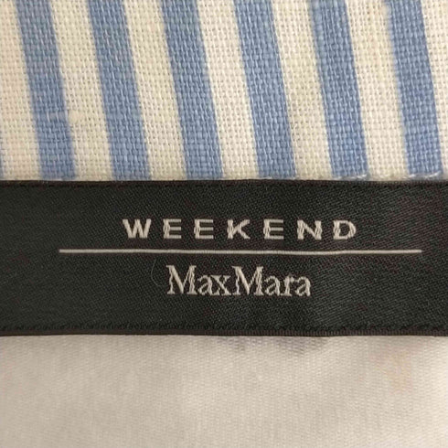 ウィークエンドマックスマーラ Weekend Max Mara ラウンドネック ストライプ 刺繍 ノースリーブブラウス レディース import:S
