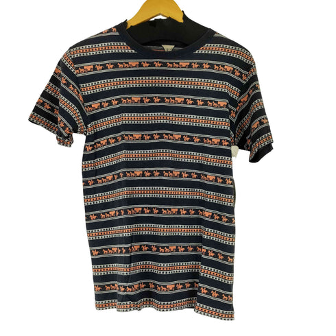 フィルメランジェ FilMelange 馬柄ボーダー S/S Tシャツ メンズ JPN:3