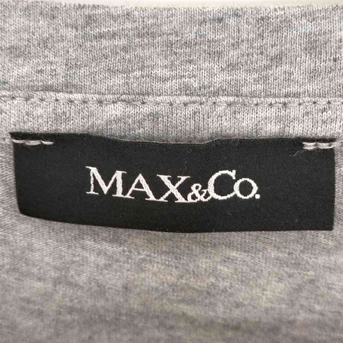 マックスアンドコー MAX & CO. ロゴプリント ビーズ刺繍 クルーネックTシャツ レディース import:M