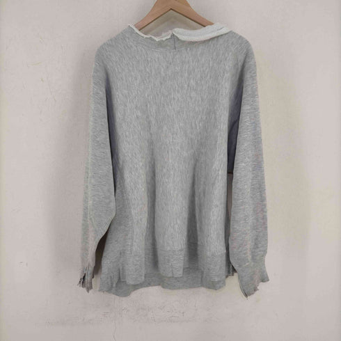 チャンピオン Champion 80s MADE IN USA トリコタグ カレッジ2段プリント ダメージリメイクスウェット CURRY COLLEGE メンズ import:L