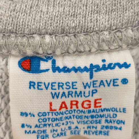 チャンピオン Champion 80s MADE IN USA トリコタグ カレッジ2段プリント ダメージリメイクスウェット CURRY COLLEGE メンズ import:L