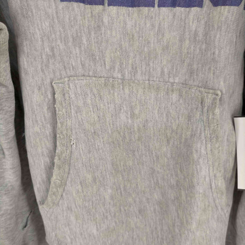 チャンピオン Champion 80s MADE IN USA トリコタグ カレッジ2段プリント ダメージリメイクスウェット CURRY COLLEGE メンズ import:L