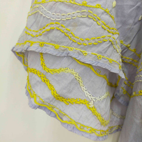 ティエリーコルソン THIERRY COLSON 総柄 刺繍ブラウス レディース import:XS