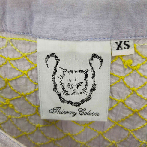 ティエリーコルソン THIERRY COLSON 総柄 刺繍ブラウス レディース import:XS