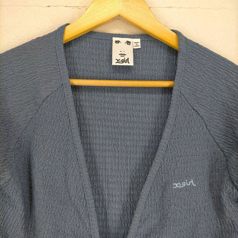 エックスガール X-girl SHIRRED CREPE CARDIGAN レディース JPN:M