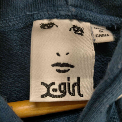 エックスガール X-girl EMBROIDERED FACE SWEAT HOODIE レディース JPN:L
