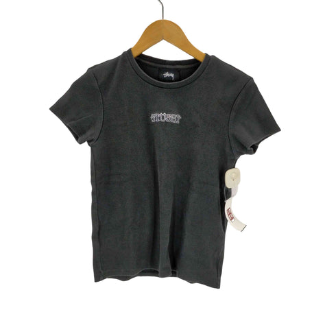 ステューシーウィメン Stussy Women フロント刺繍 リブクルーネック レディース JPN:S